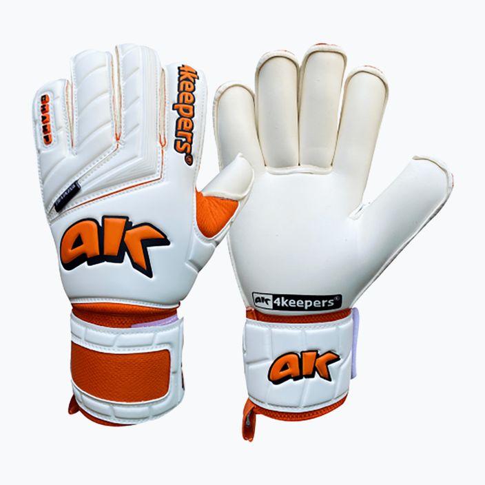 Children's goalkeeper gloves 4keepers Champ Training V Rf white and orange 6