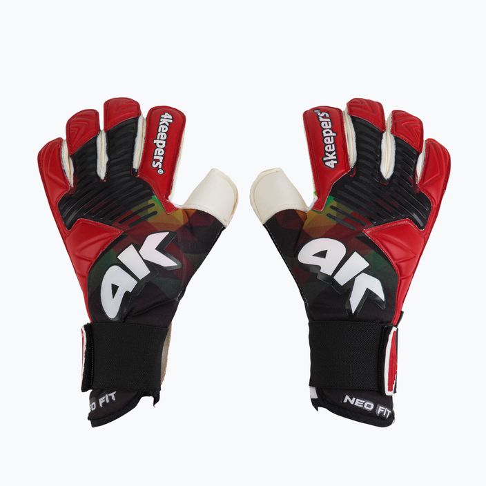 4keepers Neo Drago Rf goalkeeper gloves black and red