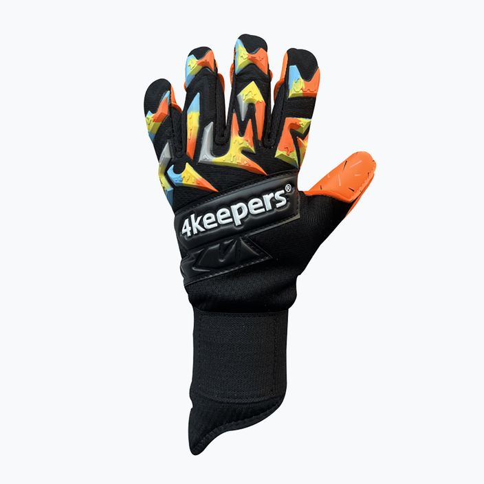 4Keepers Equip Flame Nc goalkeeper gloves black and orange EQUIPFLNC 4