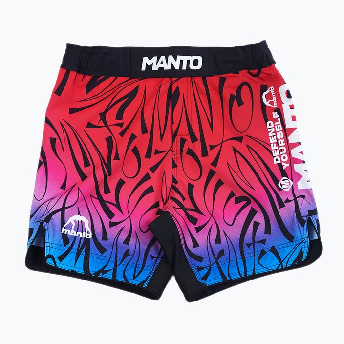 MANTO men's training shorts Multi Gradient red-blue MNS003
