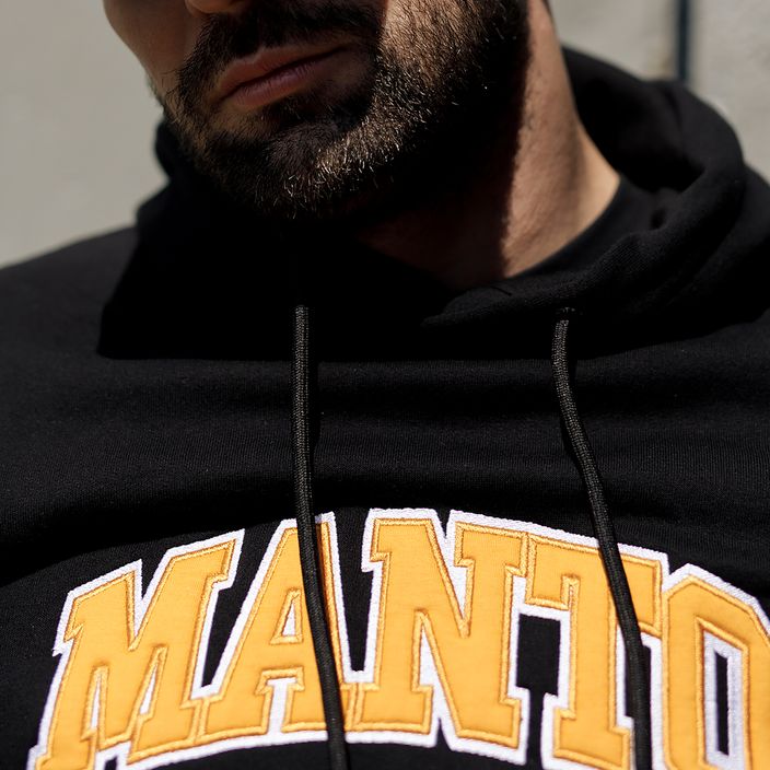 Men's MANTO Varsity hoodie black MNH479_BLK/YEL 6