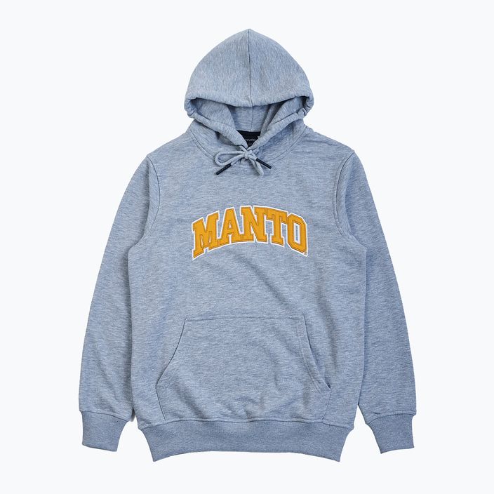 Men's MANTO Varsity hoodie grey MNH479_MEL/YEL