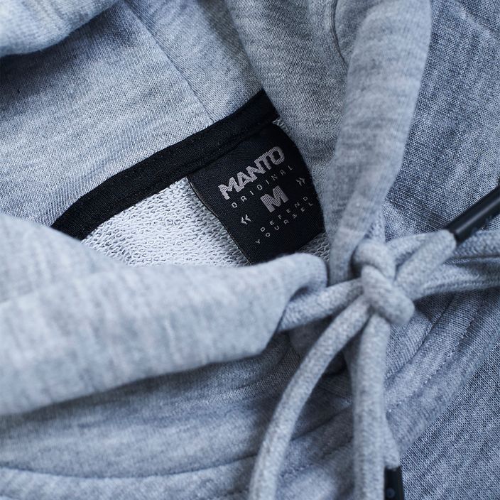 Men's MANTO Varsity hoodie grey MNH479_MEL/YEL 2