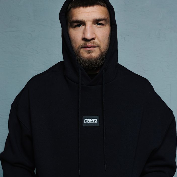 MANTO Men's Label Oversize sweatshirt black 5