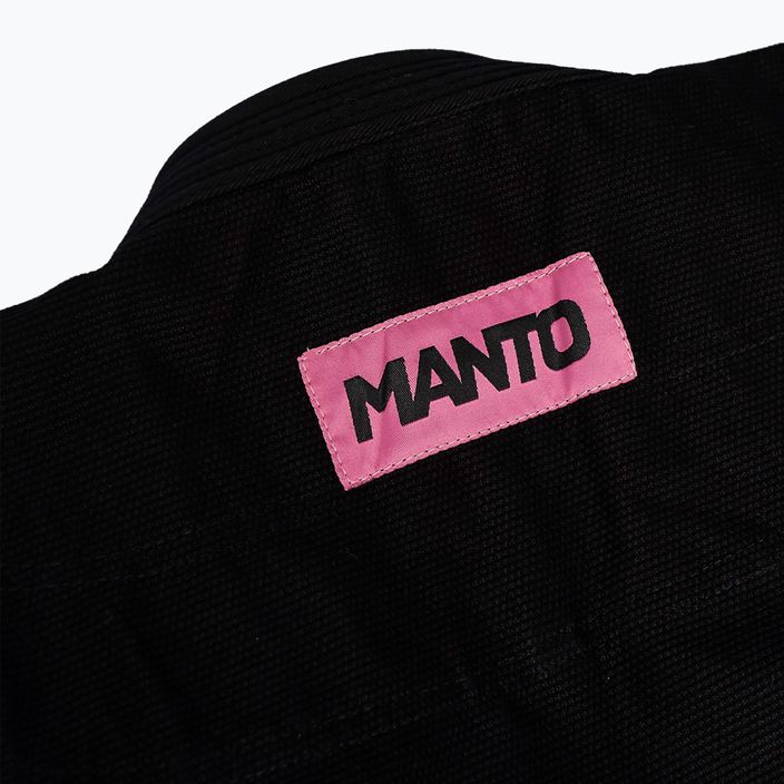 GI for Brazilian jiu-jitsu MANTO Rise 2.0 black/pink 3