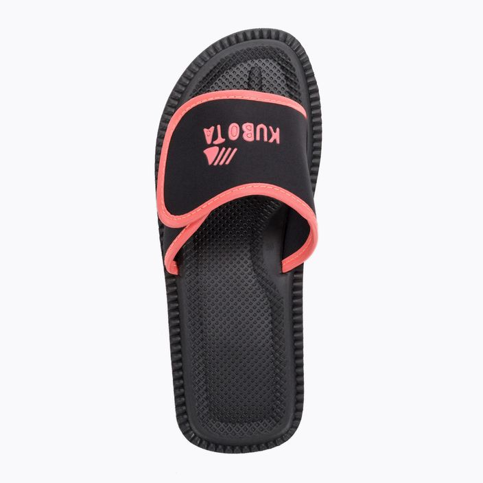 Kubota Velcro flip-flops black and pink KKRZ25 6