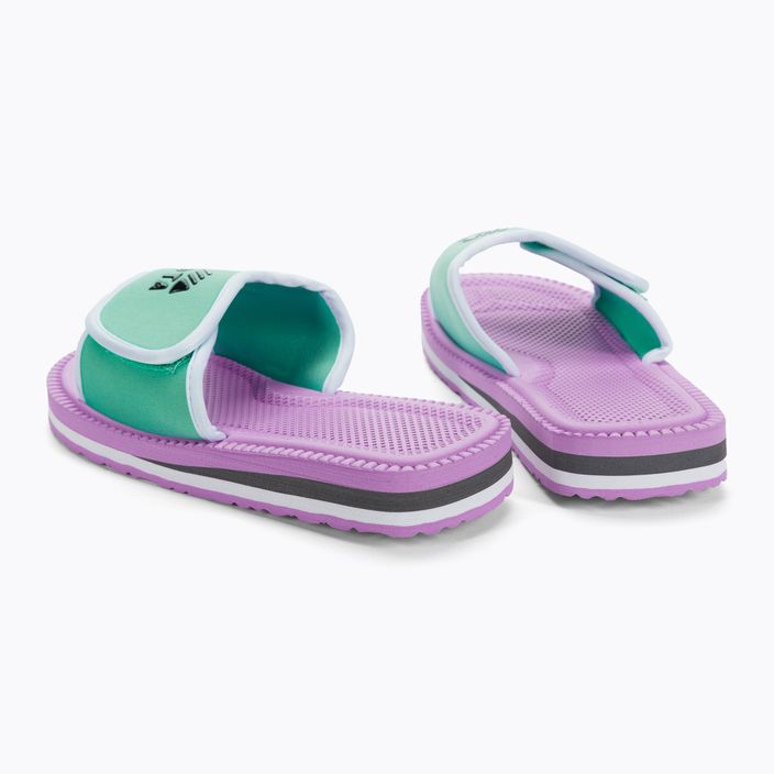 Kubota Velcro flip-flops purple and turquoise KKRZ65 3