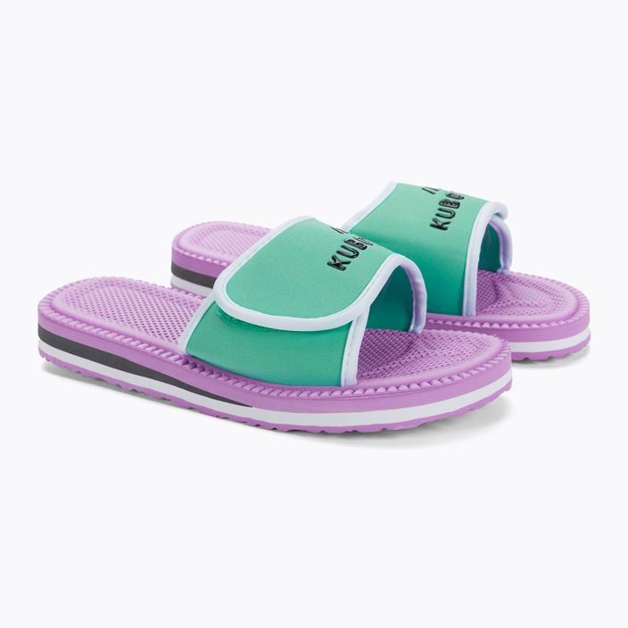Kubota Velcro flip-flops purple and turquoise KKRZ65 5