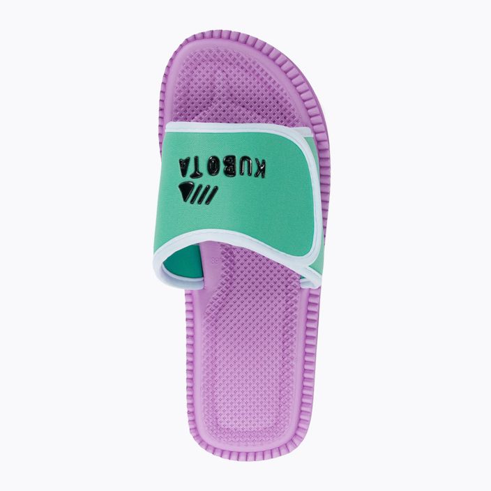 Kubota Velcro flip-flops purple and turquoise KKRZ65 6