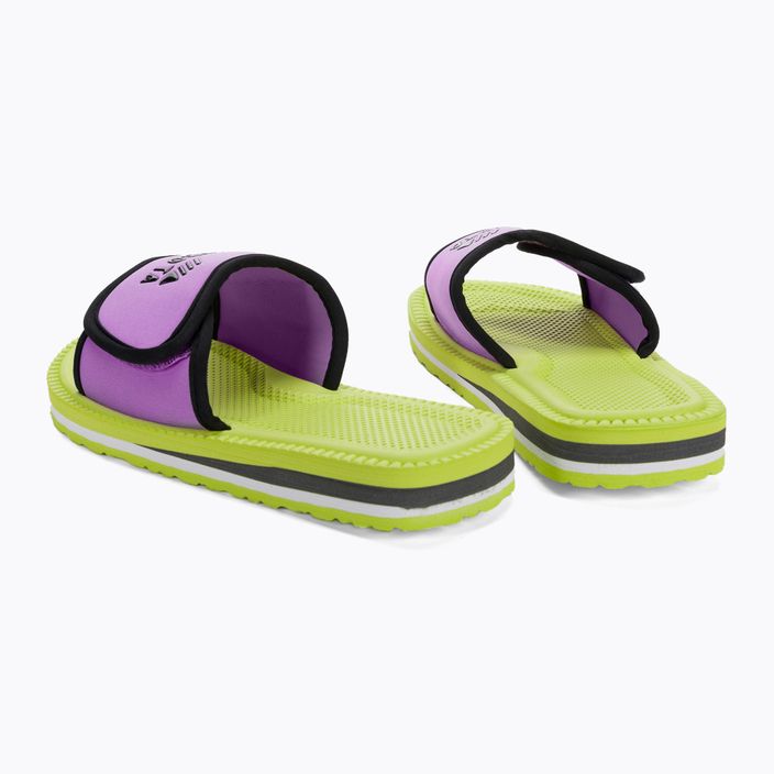 Kubota flip-flops Velcro lime-purple KKRZ66 3