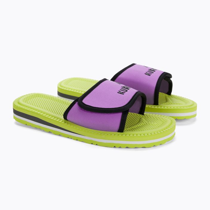 Kubota flip-flops Velcro lime-purple KKRZ66 5