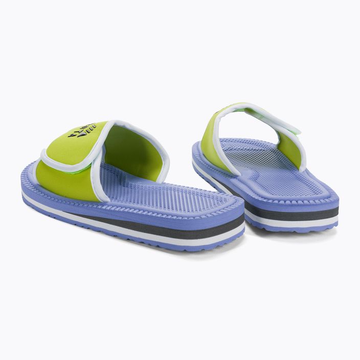 Kubota flip-flops Velcro blue/lime KKRZ67 3