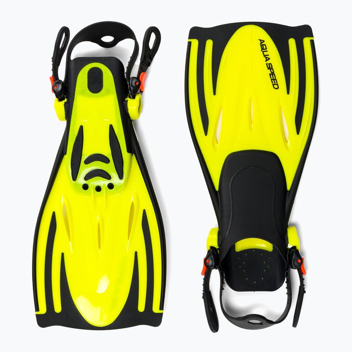 AQUA-SPEED Wombat Kid snorkel flippers yellow 528 2
