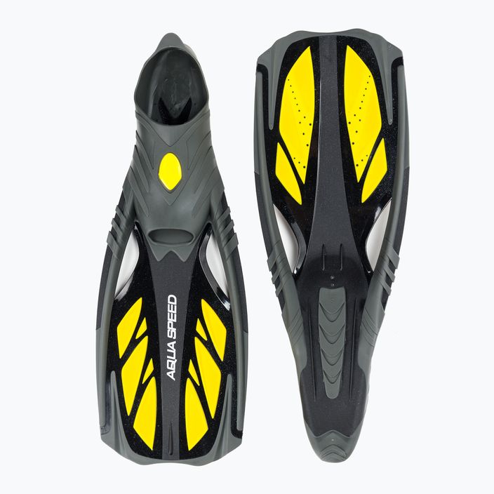 AQUA-SPEED Inox black/yellow snorkel fins 553 2