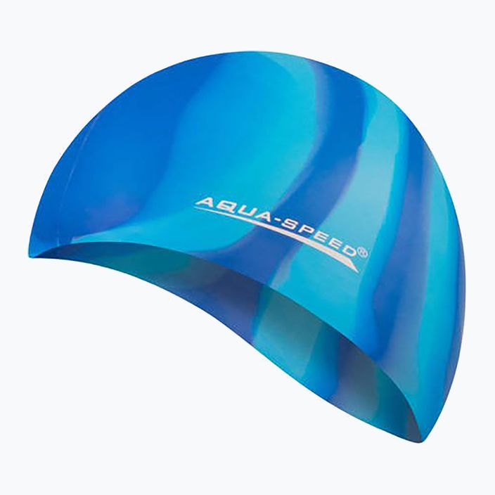 AQUA-SPEED swimming cap Bunt 64 blue 113 2