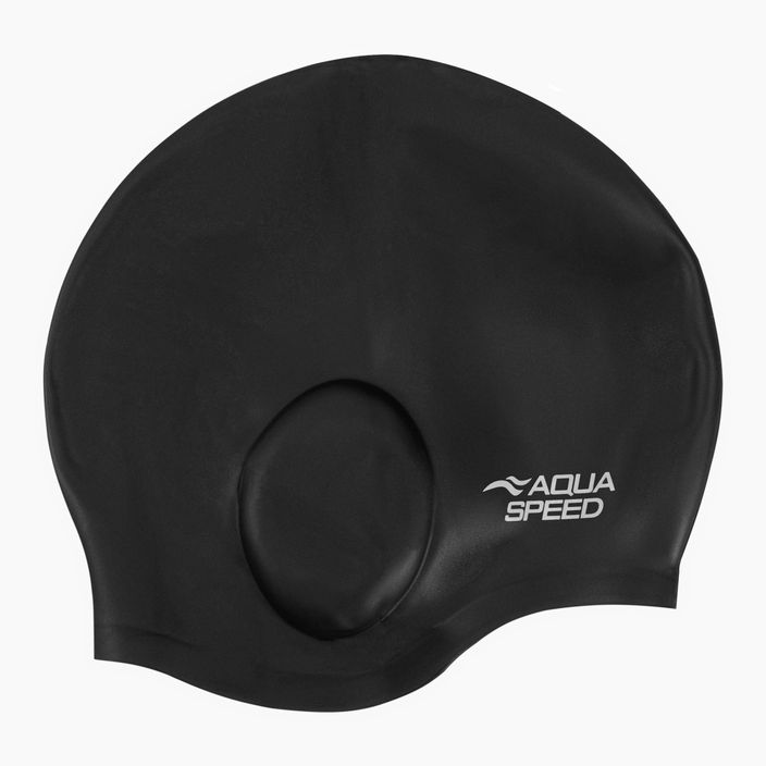 AQUA-SPEED Ear Cap 07 black 128 swimming cap