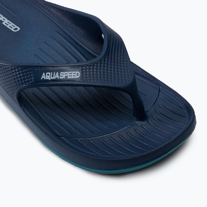 Women's AQUA-SPEED Alcano flip flops 42 navy blue 519 7