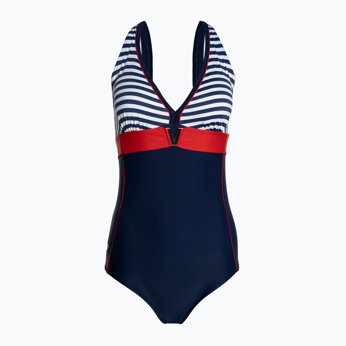 Women's one-piece swimsuit AQUA-SPEED Maris blue/white