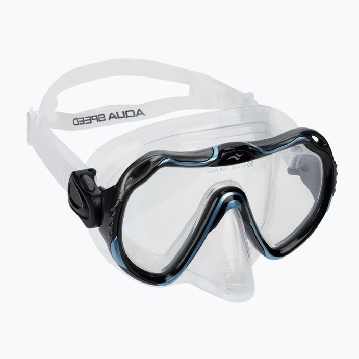 AQUA-SPEED Java + Elba diving set blue 614 2