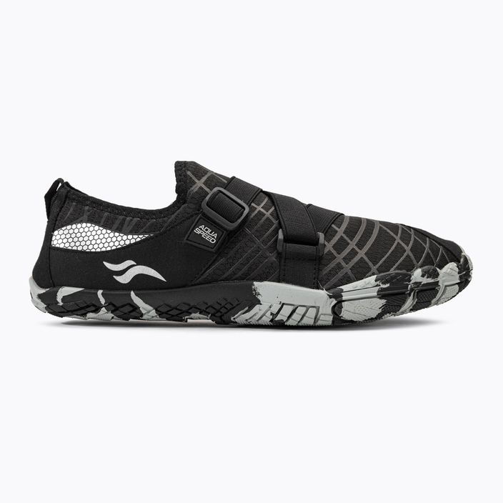 AQUA-SPEED Tortuga water shoes black and white 635 2