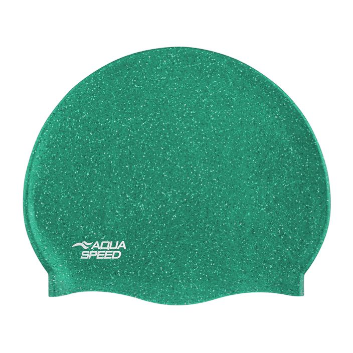 AQUA-SPEED Reco dark green swimming cap 2