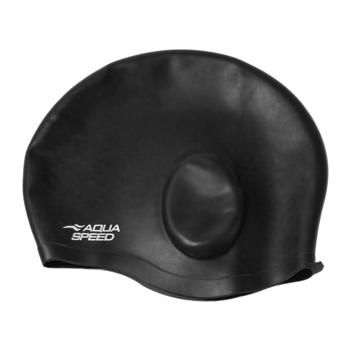 AQUA-SPEED Ear Cap Comfort Swim Cap Black 2