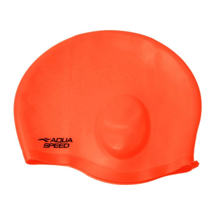 AQUA-SPEED Ear Cap Comfort Swim Cap Orange 2