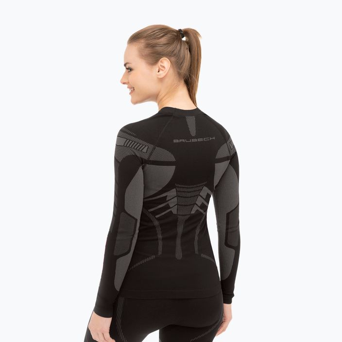 Ladies' thermal T-shirt Brubeck Dry 9987 black LS15690 2