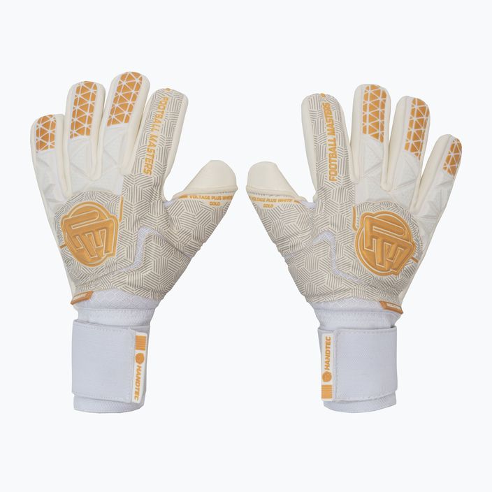 Football Masters Voltage Plus NC v 4.0 white and gold 1171-4 goalkeeper gloves