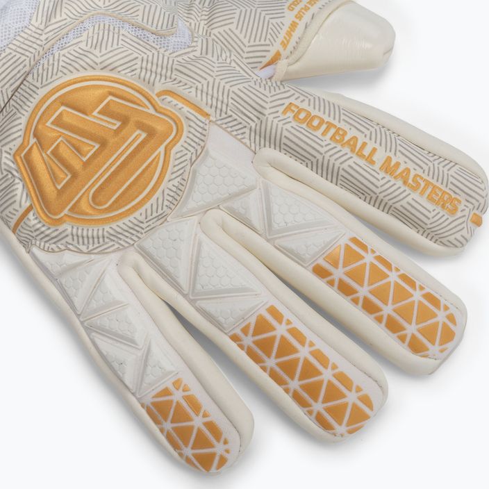 Football Masters Voltage Plus NC v 4.0 white and gold 1171-4 goalkeeper gloves 3
