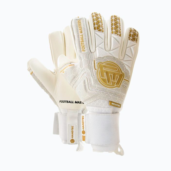 Football Masters Voltage Plus NC v 4.0 white and gold 1171-4 goalkeeper gloves 4