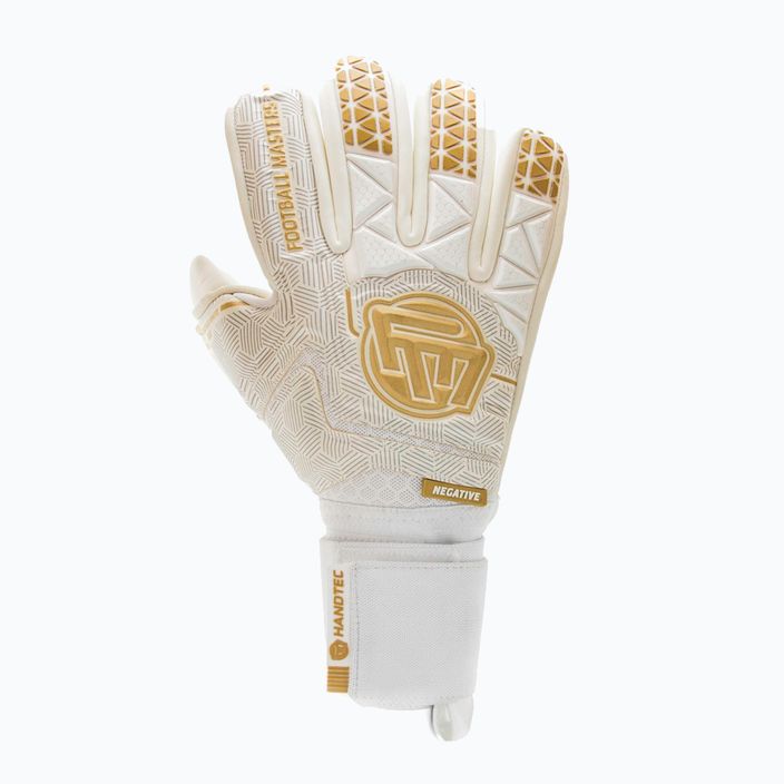 Football Masters Voltage Plus NC v 4.0 white and gold 1171-4 goalkeeper gloves 5