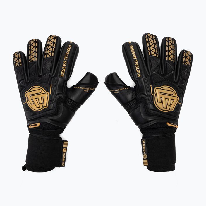 Football Masters Voltage Plus NC v 4.0 goalkeeping gloves black and gold 1169-4