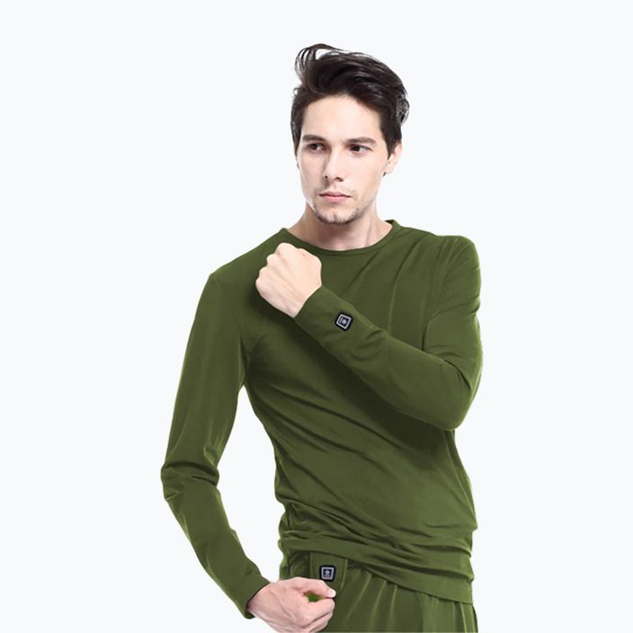 Glovii GJ1C green heated sweatshirt