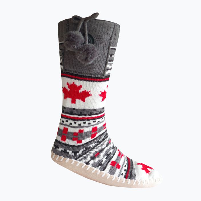 Glovii GQ4 white/red/grey heated slippers with socks