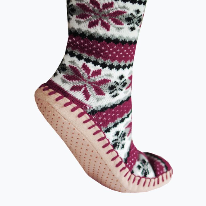 Glovii GQ5 white/red/grey heated slippers with socks 3
