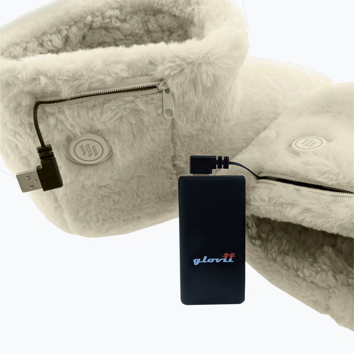Glovii GQ7 beige heated slippers 6