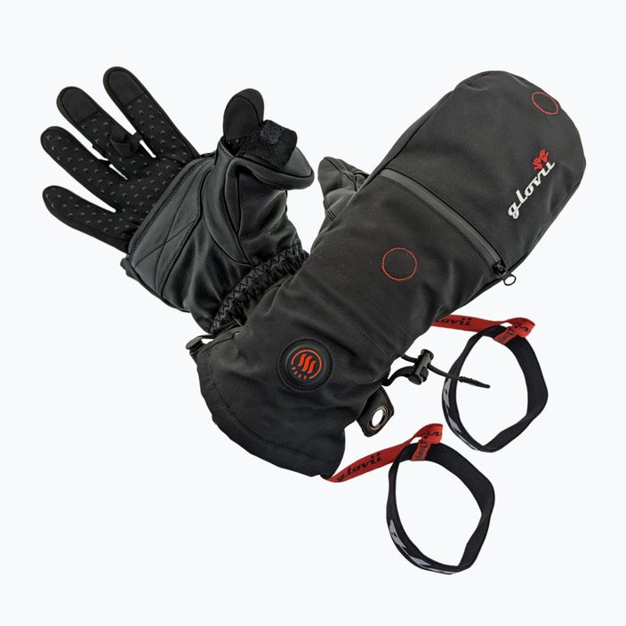 Glovia GS21 black 2-in-1 insulated heated gloves 3