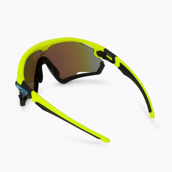 GOG Viper neon yellow/black/polychromatic white-blue cycling glasses E595-2 2