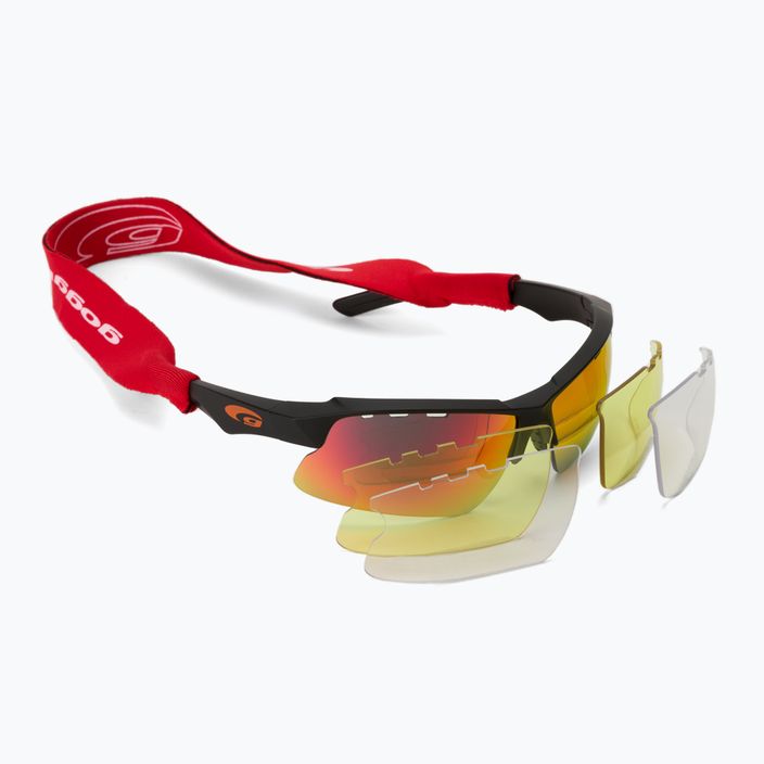 GOG cycling glasses Faun matt black/polychromatic red T579-1