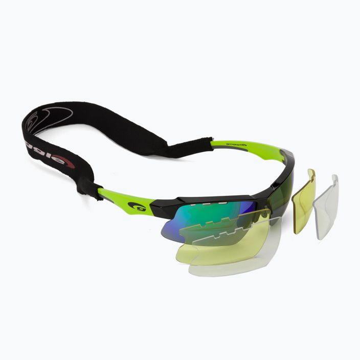 GOG cycling glasses Faun black/green/polychromatic green T579-2