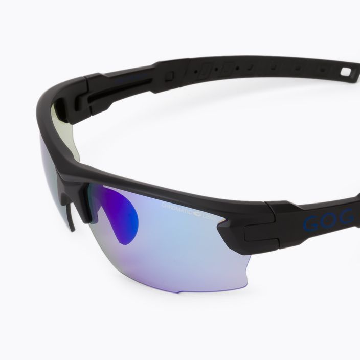 GOG Steno C matt black/polychromatic blue cycling glasses E544-1 5