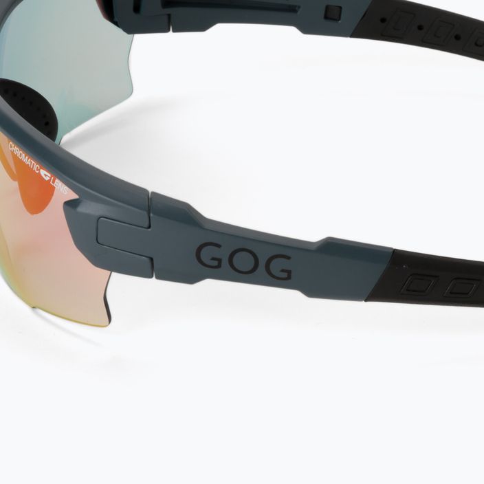 GOG Steno C matt grey/black/polychromatic red cycling glasses E544-3 4