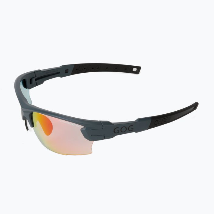 GOG Steno C matt grey/black/polychromatic red cycling glasses E544-3 5
