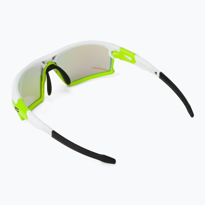 GOG Tango C white/neon green/polychromatic blue cycling glasses E559-3 2