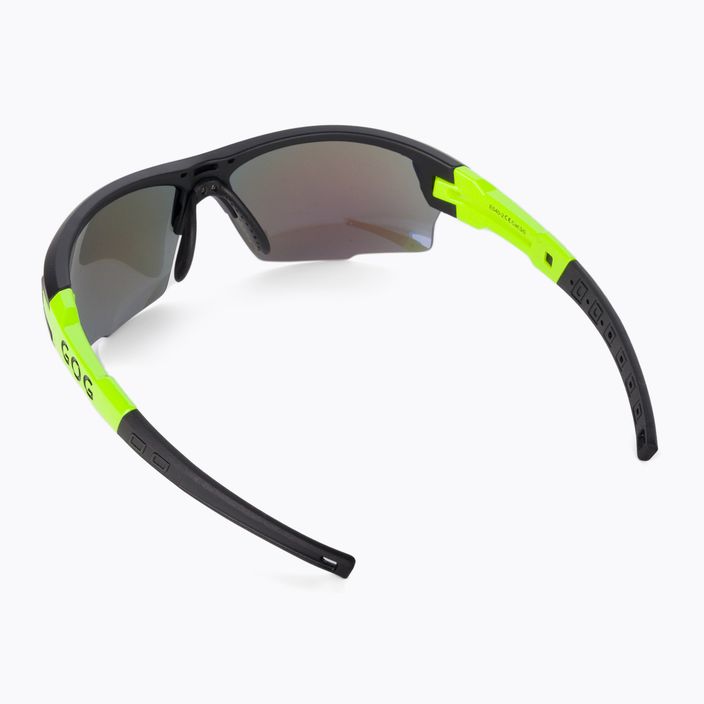 GOG Steno matt black/green/polychromatic white-blue cycling glasses E540-2 4