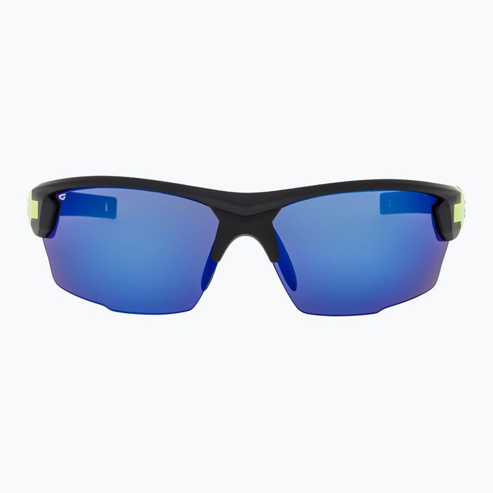 GOG Steno matt black/green/polychromatic white-blue cycling glasses E540-2 8