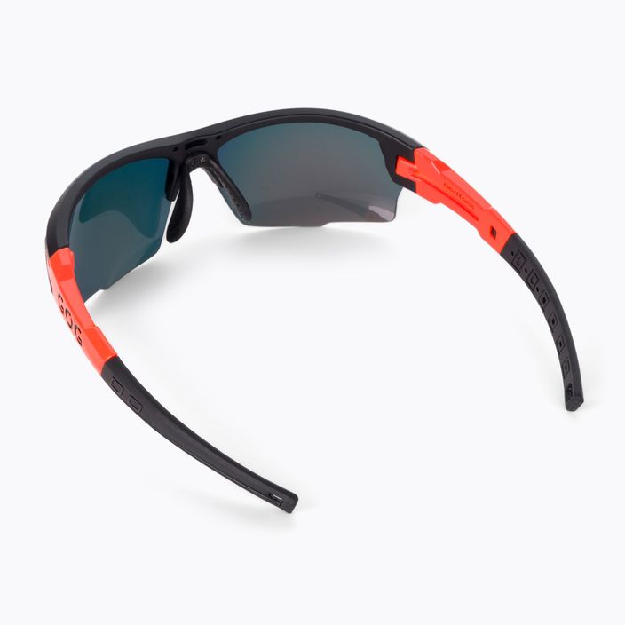 GOG Steno matt black/orange/polychromatic red cycling glasses E540-4 3