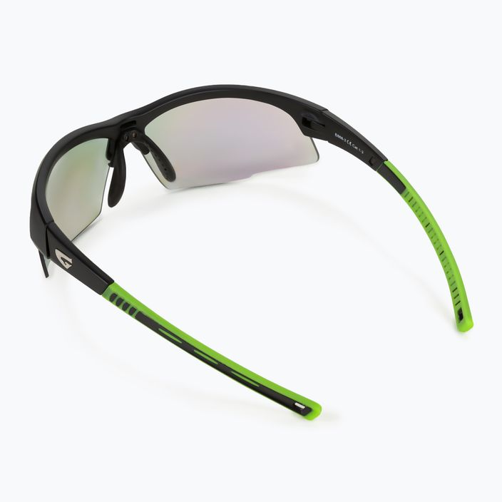 GOG Falcon C matt black/green/polychromatic green cycling glasses E668-3 2