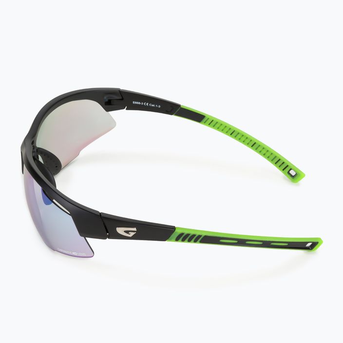 GOG Falcon C matt black/green/polychromatic green cycling glasses E668-3 4
